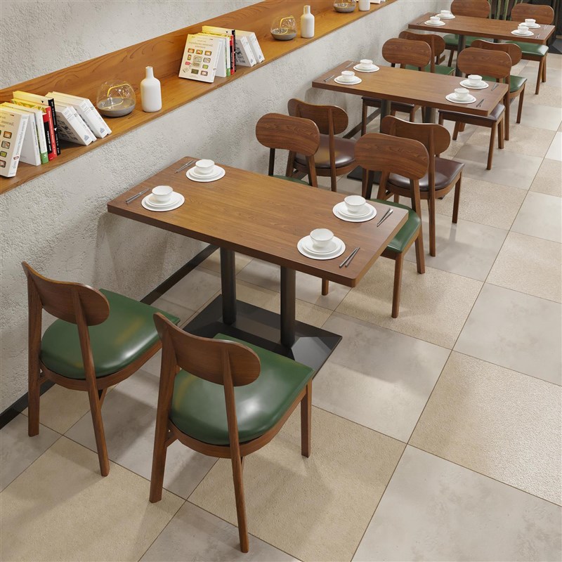 速发咖沙厅奶茶甜品小吃西店餐厅商用餐饮靠墙卡座啡发餐桌椅组合