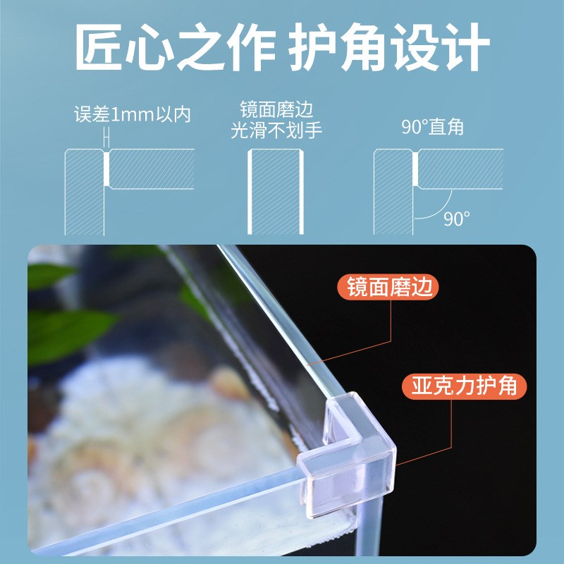 速发客厅带用侧滤超草全套热家鱼缸中大型客厅家用鞋柜屏风生态水