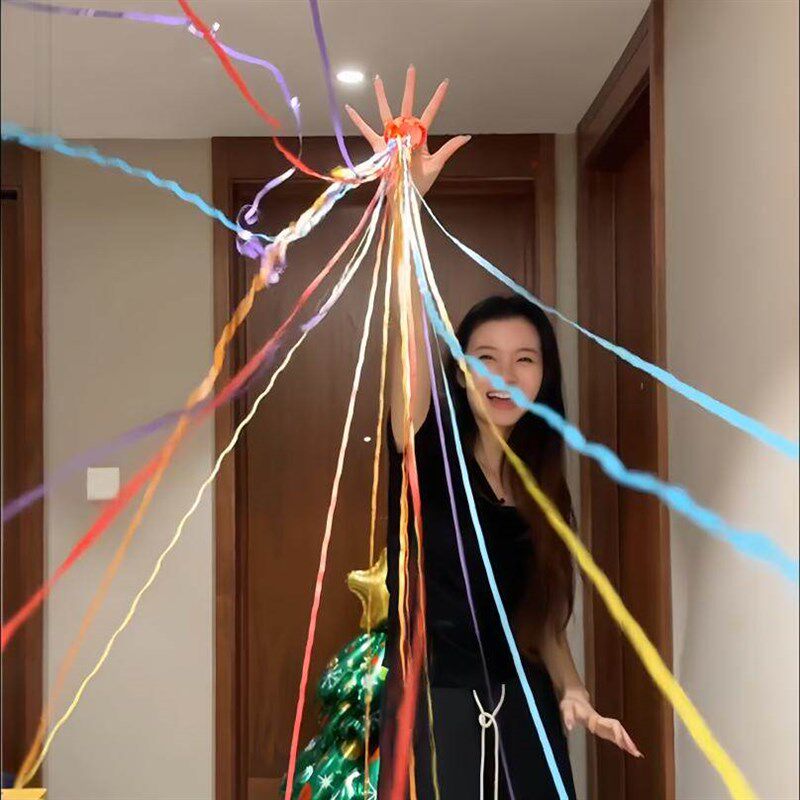 速发手抛彩带免打扫结婚婚礼乔迁丝带拉花彩条生日氛围感道具拍照