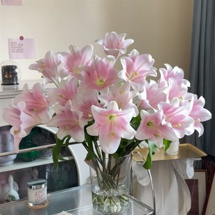 速发铁炮花合白色粉色花束云南基地直真鲜切花水培百卉发花发