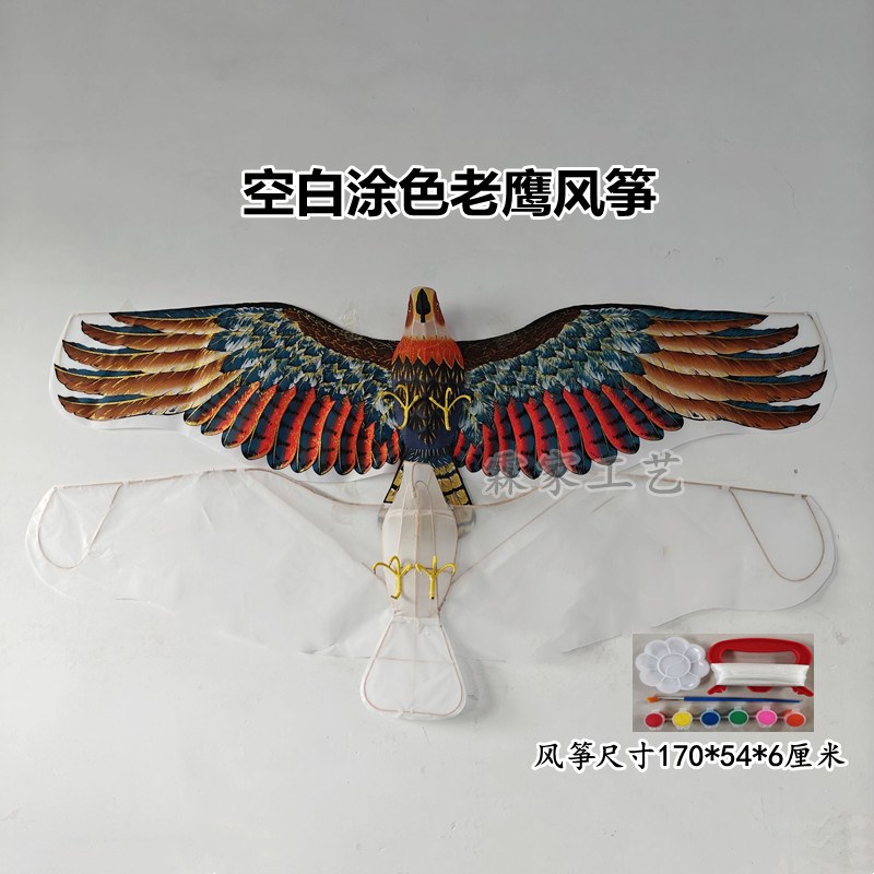 速发传统教体业白老鹰风筝更立体立学课堂作空展示手工艺潍坊风筝