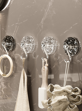 速发强力吸盘挂钩浴室真厨家用免打孔门后空房承重巾痕毛无黏钩挂