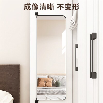 速发衣柜穿衣镜家用隐藏式内置全身镜衣旋伸缩折叠镜转平开门试子