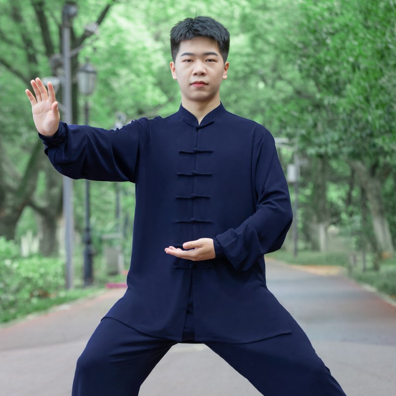 速发春秋新款04服高端太极拳练功服装男款2太2极八段锦冬
