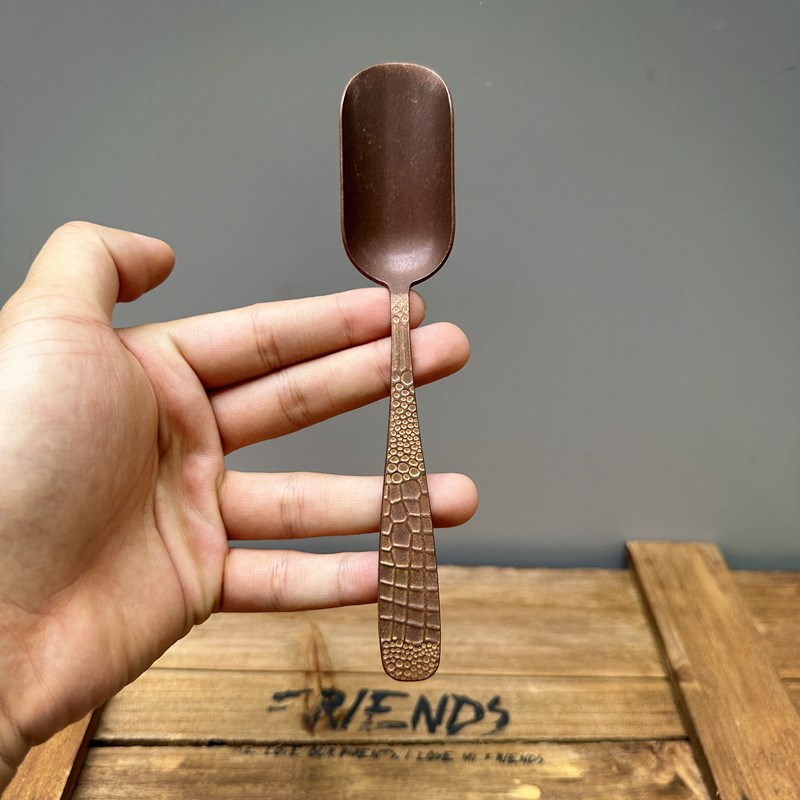 速发紫铜赏旧茶则茶做道茶荷功夫茶具茶道配件茶席垫茶巾托茶勺茶