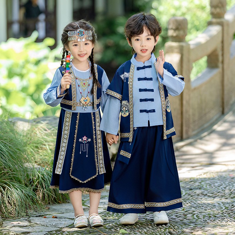 速发春服儿园园幼傣族少数民族苗疆服饰小学舞壮族服饰生台演出服