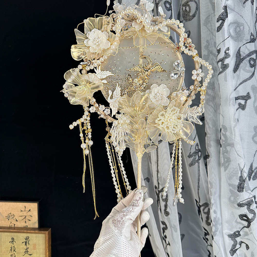 结婚团扇diy材料包出嫁重工新娘双面秀禾喜扇中式高级婚扇成品,家居饰品,工艺扇/团扇/喜扇/折扇,淘宝优惠券,粉丝福利购,淘宝优惠卷