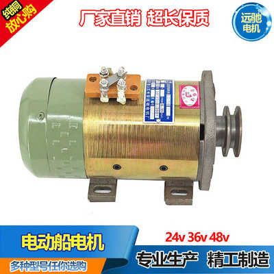 电动船电机公园游船电动机纯铜马达24v300w500w800w直流串励电机