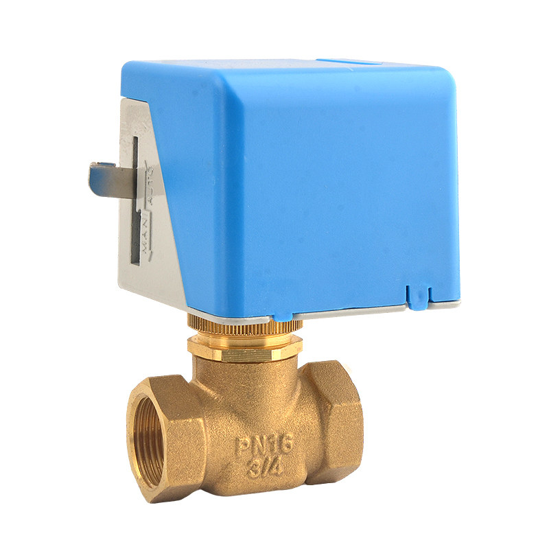 中央空调执行器220V电动二通阀风机盘管两通电磁阀6分1寸DN20DN25