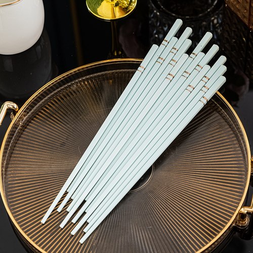 澜三格瓷筷子防滑防烫