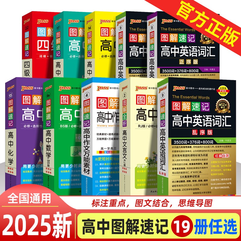 25新版图解速记全科任选