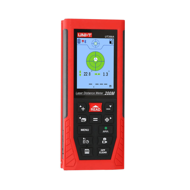 优利德UT398A激光红外线测距仪200米带摄像拍照高精度彩屏电子尺