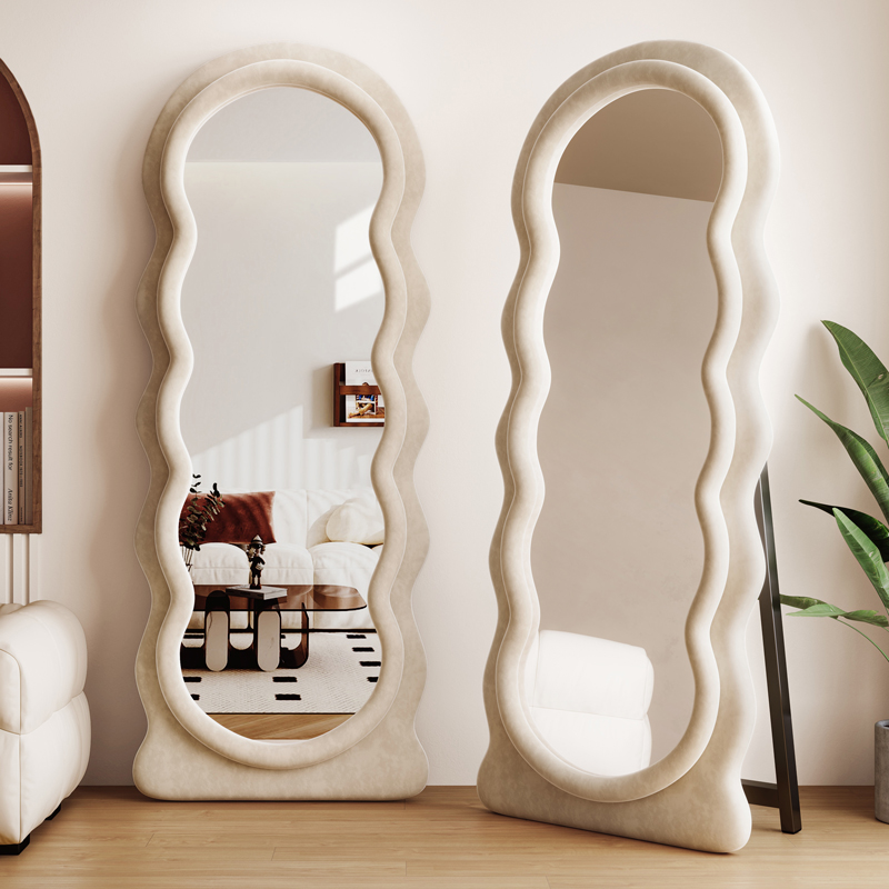 网红全身镜家用卧室异形ins风