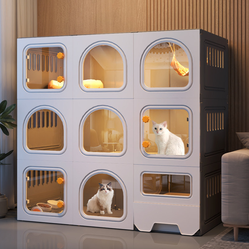 猫笼子家用室内猫砂盆一体超大自由空间带厕所猫咪空笼猫屋猫别墅使用感如何?