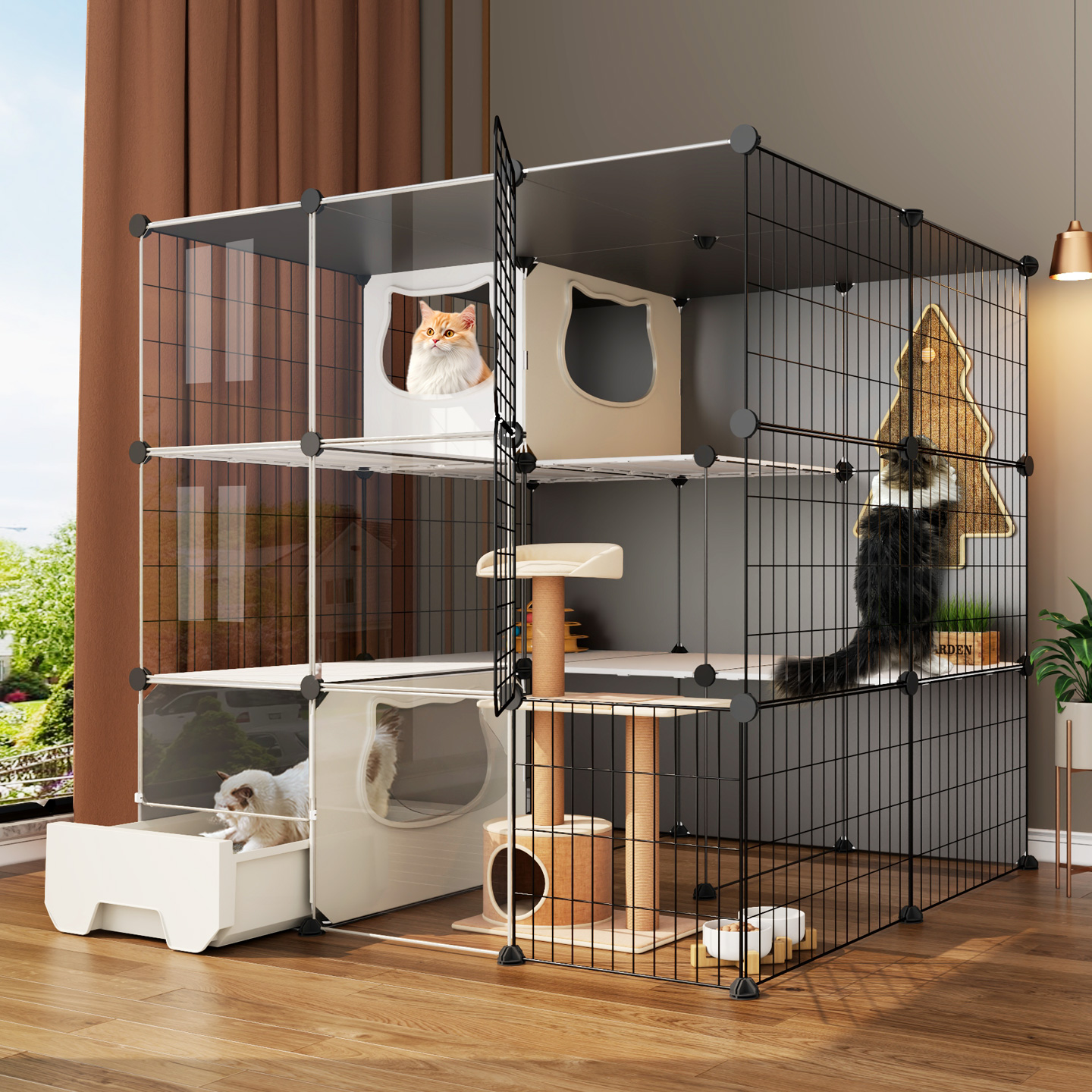 猫笼子超大自由空间厕所一体大型家用室内新型特大号猫咪屋舍别墅
