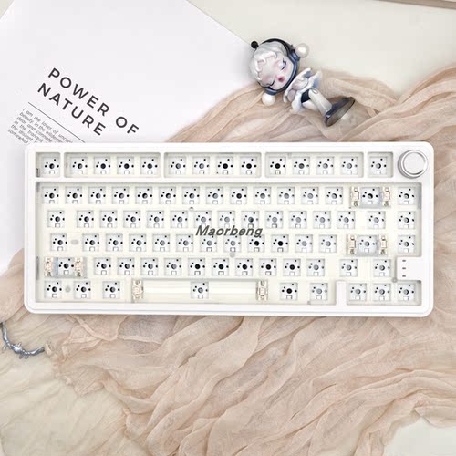 猫尔本客制化机械键盘套件75/80/98/108配列热拔插下灯位键盘套件