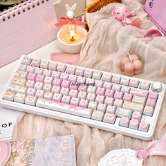 猫尔本M75三模蓝牙/有线/2.4G无线客制化下灯热拔插可爱机械键盘