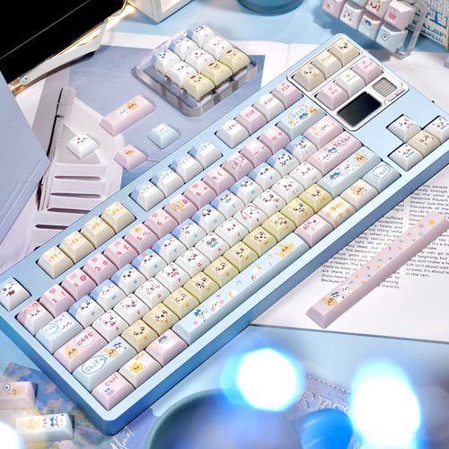 Maorbeng猫尔本KCA高度chikawa卡哇伊机械键盘十字键帽PBT热升华