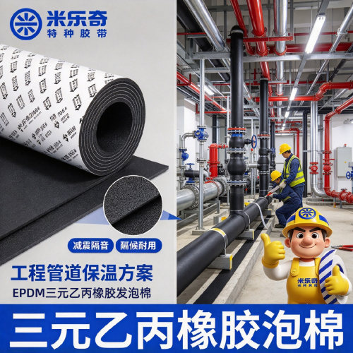 自粘隔音棉下水管道保温隔热
