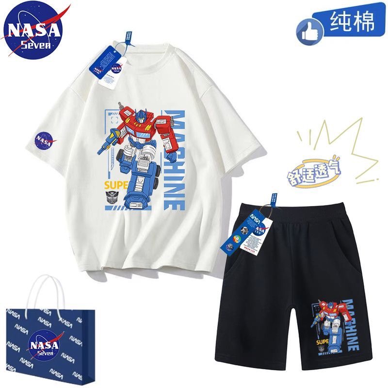 夏装童装套装宽松纯棉两件套夏季