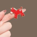 气质时尚 饰品别针 生肖红色小马驹胸针高端女本命年创意胸花衣服装
