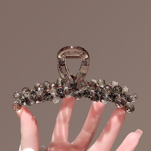 2025新款高级感水晶抓夹轻奢发卡女后脑勺盘发夹鲨鱼夹子发饰头饰