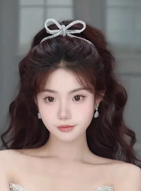 秋冬新款蝴蝶结头花发夹女