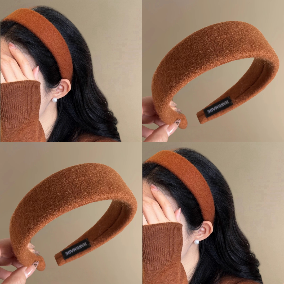 高颅顶毛呢宽边发箍女发饰洗脸压发头箍时尚百搭发卡秋冬新款头饰,饰品/流行首饰/时尚饰品新,发饰,淘宝优惠券,粉丝福利购,淘宝优惠卷