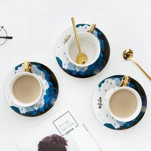 陶瓷咖啡杯套装 红茶杯碟家用杯子高档精致 轻奢英式 下午茶茶具欧式
