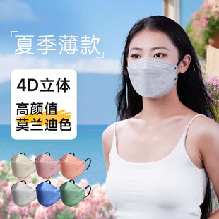 莫兰迪医用防护薄款 口罩女高颜值2025新款 透气医疗口罩一次性