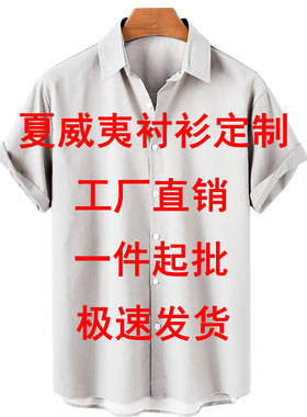 3D digital printing custom shirt3D数码印花来图定制短袖衬衫男