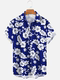 shirt翻领印花短袖 Lapel 衬衣男 short sleeved digital printed