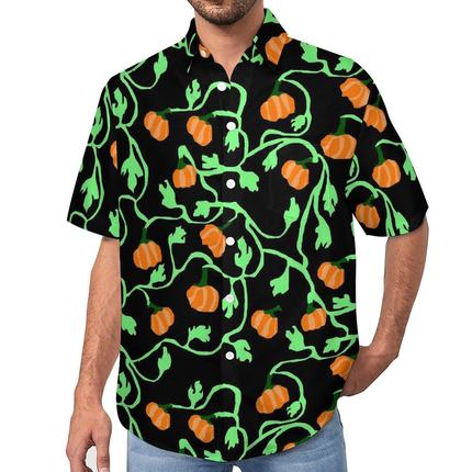 Polo neck button up short sleeved top休闲翻领系扣短袖上衣男