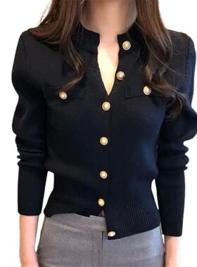 Xiaoxiang style knitted cardigan jacket小香风针织开衫外套女
