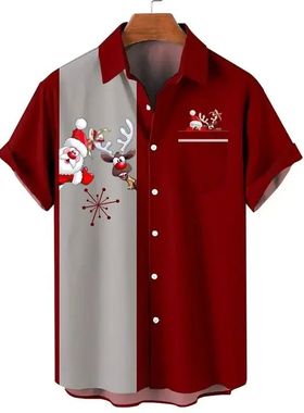 男士圣诞服装男士衬衫T恤