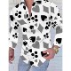 Digital Men 扑克牌数码 Poker Shirt男士 衬衫 Printed 印花长袖