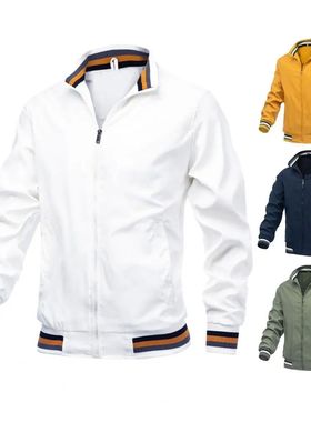 Men's baseball jersey casual jacket立领拉链棒球服休闲夹克男