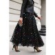 Ladies skirt女士高腰圆点亮片纱裙 chiffon round illuminated