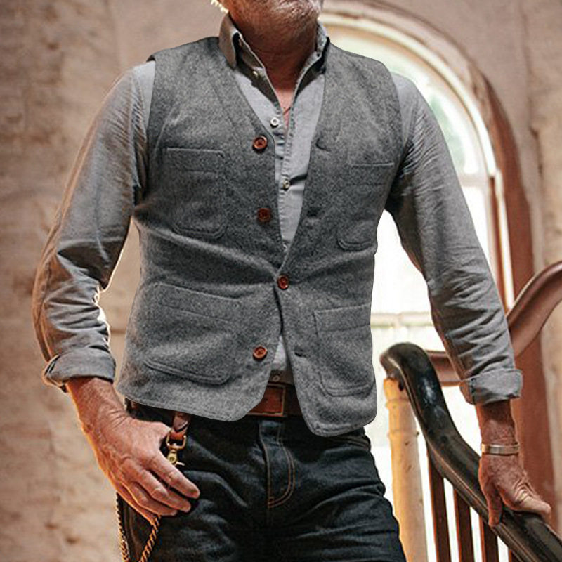 American retro casual vest美式复古猎装英伦风男士休闲马甲坎肩,男装,常规马甲,淘宝优惠券,粉丝福利购,淘宝优惠卷