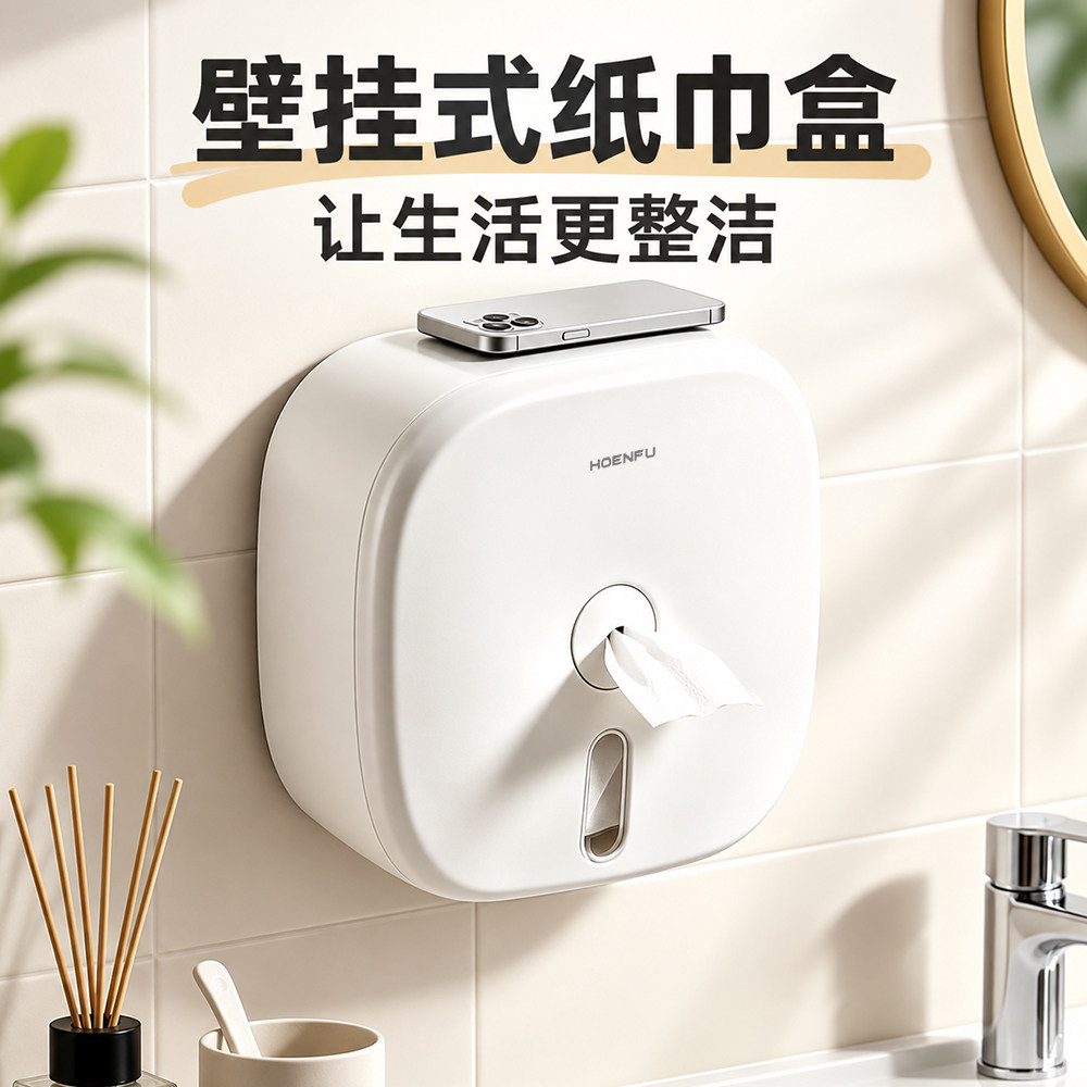酒店商用中心抽大卷纸盒大盘纸巾盒厕所壁挂式卫生间厕所抽纸巾盒
