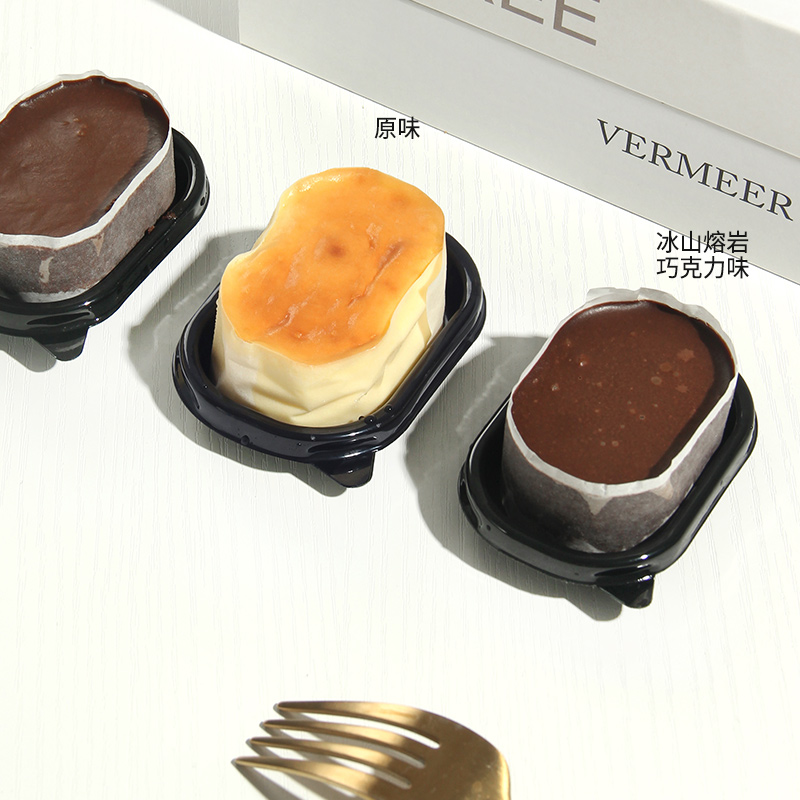 半熟芝士蛋糕原味巧克力咖啡店商用成品冷冻甜品下午茶歇12枚整盒