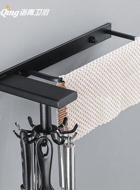 厨房壁挂式锅铲勺子挂架厨具用品收纳架免打孔旋转挂钩置物架神器