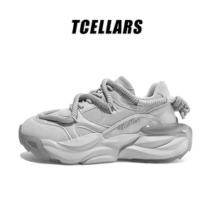 TCELLARS老爹鞋男2023年冬季新款增高厚底休闲跑步鞋潮鞋运动鞋子