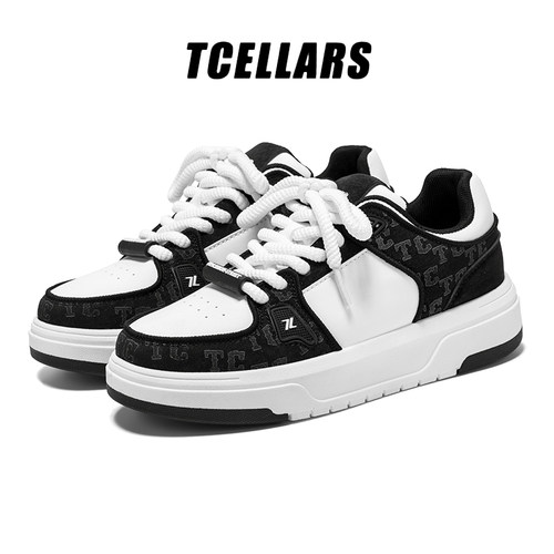 TCELLARS板鞋男白色休闲2026新款耐磨百搭时尚夏季透气女士板鞋