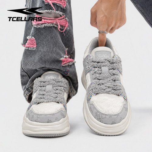 TCELLARS厚底面包鞋男秋冬板鞋