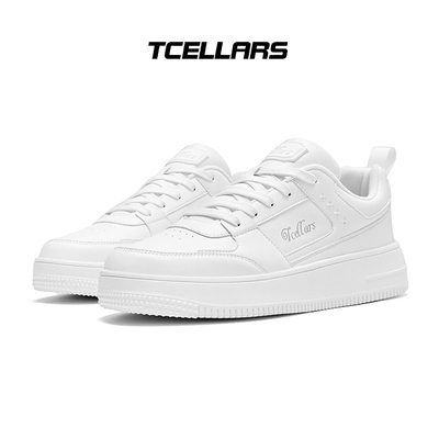 TCELLARS男鞋春季潮流百搭学生板鞋运动休闲厚底增高爆款小白潮鞋