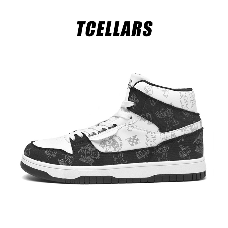 TCELLARS男鞋板鞋春季休闲中帮鞋