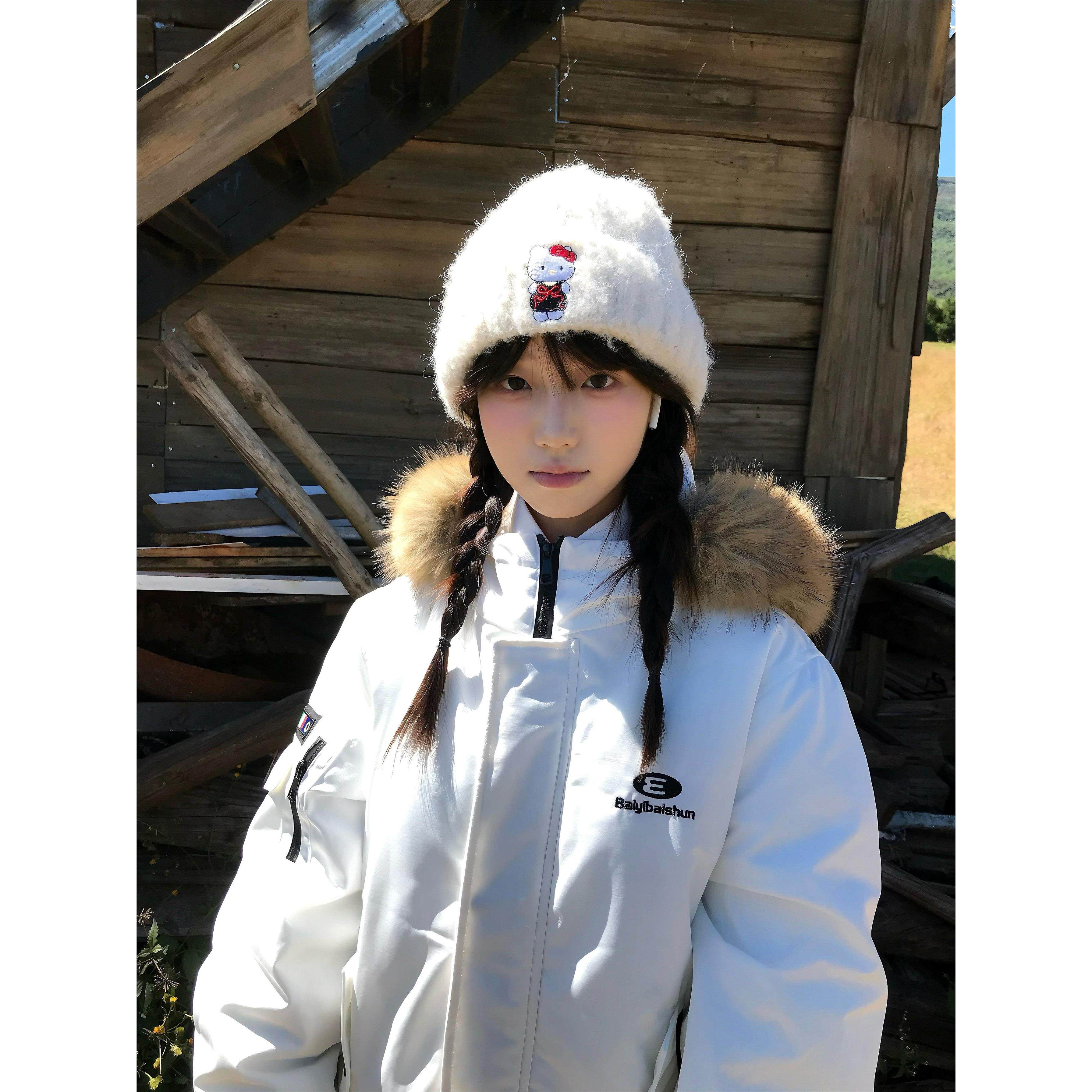 2025冬季新款美式白色工装大毛领派克棉服女加厚短款韩系情侣棉衣,个性定制/设计服务/DIY,棉服工装,淘宝优惠券,粉丝福利购,淘宝优惠卷