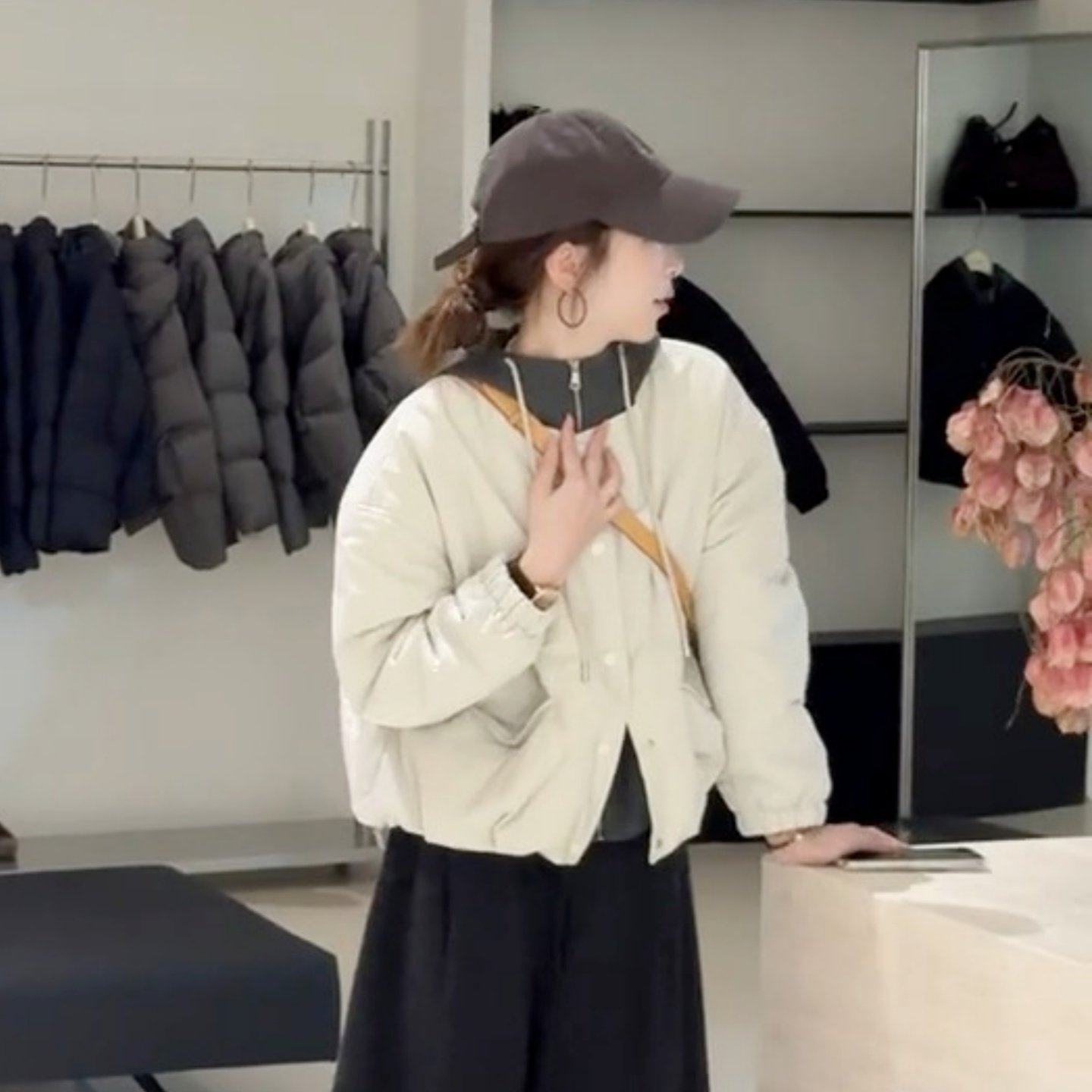 韩系假两件连帽棉服女2025冬季新款休闲小个子短款加厚保暖外套潮,个性定制/设计服务/DIY,棉服工装,淘宝优惠券,粉丝福利购,淘宝优惠卷