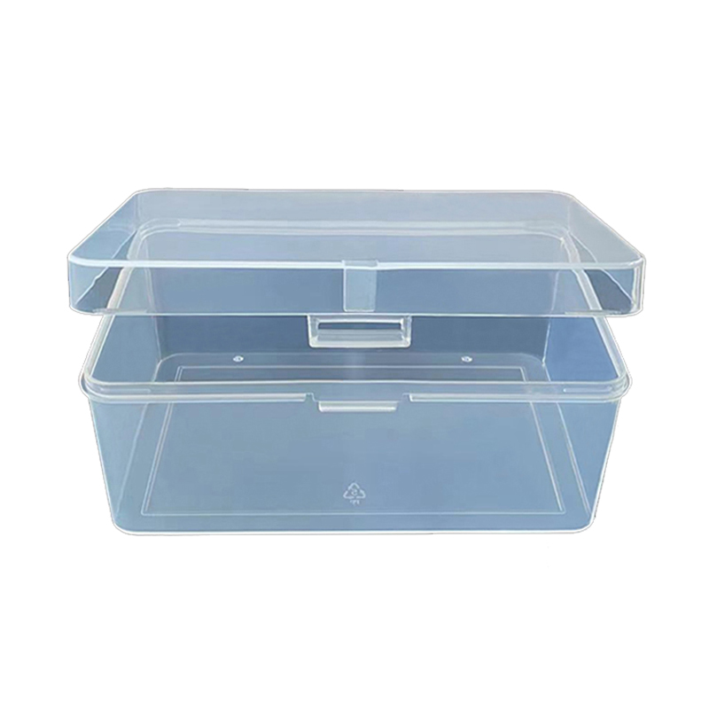 白色塑料盒子长方形透明盒有盖加厚PP盒小物收纳零件盒包装盒大号